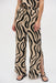 Joseph Ribkoff Style 252178 Beige/Black Abstract Print Side Slit Wide Leg Pants