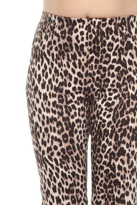 Joseph Ribkoff Beige/Black Animal Print Ankle Pants 252907