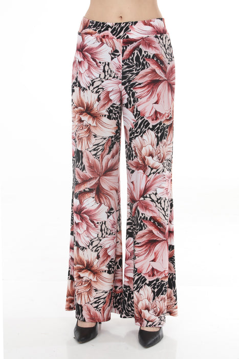 Joseph Ribkoff Beige/Multi Floral Palazzo Pants 261224