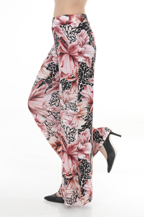 Joseph Ribkoff Beige/Multi Floral Palazzo Pants 261224