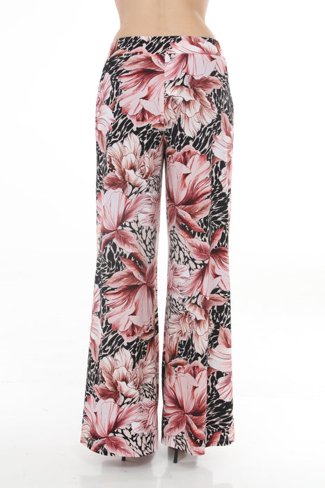 Joseph Ribkoff Beige/Multi Floral Palazzo Pants 261224