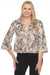 Joseph Ribkoff Style 252939 Beige/Multi Snakeskin Faux Suede Swing Jacket