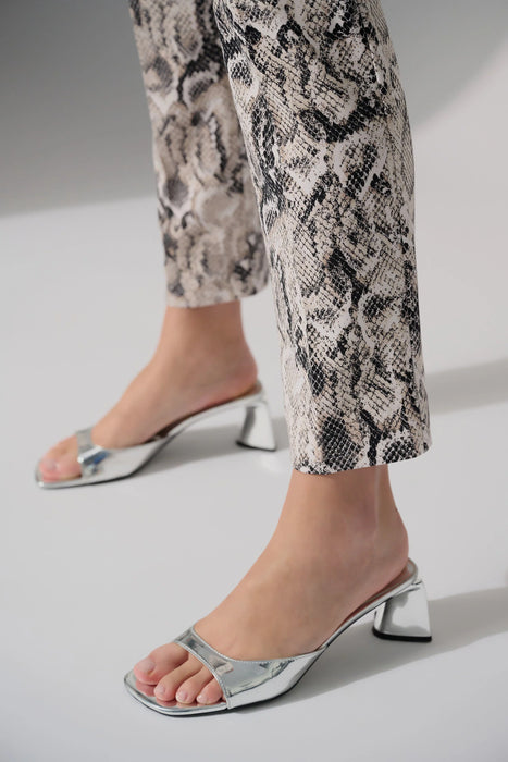 Joseph Ribkoff Beige/Multi Snakeskin Print Straight Leg Pants 252238