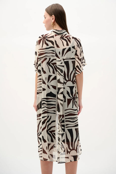 Joseph Ribkoff Printed Button-Down Straight Blouse 262949