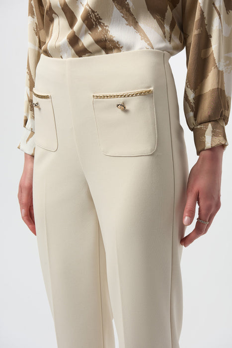Joseph Ribkoff Chain Detail Pull On Straight Pants 254043