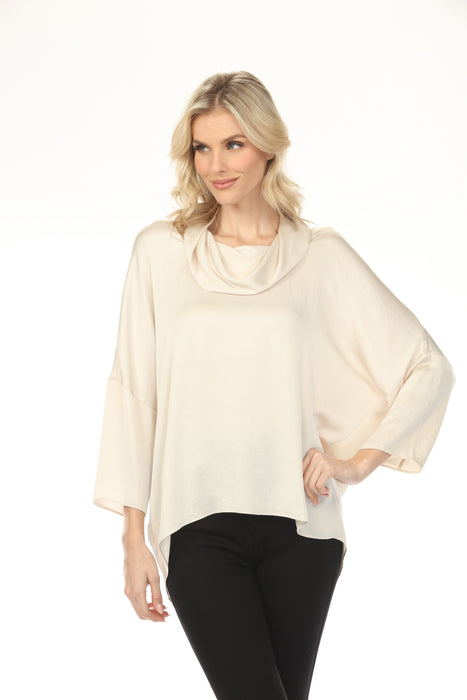 Joseph Ribkoff Cowl Neck Satin Boxy Tunic Top 254217