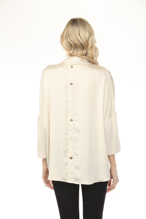 Joseph Ribkoff Cowl Neck Satin Boxy Tunic Top 254217