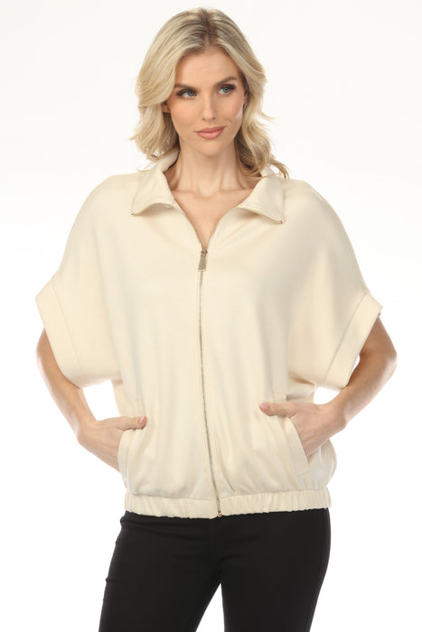 Joseph Ribkoff Birch Dolman Sleeve Zip Front Boxy Jacket 254145