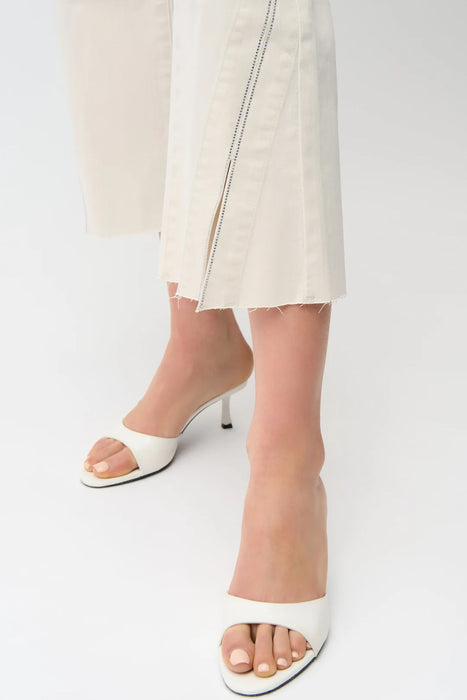 Joseph Ribkoff Birch Embellished Side Slit Culotte Jeans 261971