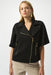 Joseph Ribkoff 253241 Black Asymmetrical Scuba Boxy Jacket