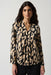 Joseph Ribkoff Style 234077 Black/Beige Animal Print V-Neck Long Sleeve Top