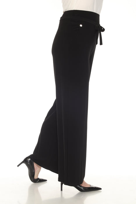 Joseph Ribkoff Black Belted Pull On Wide Leg Pants 251249