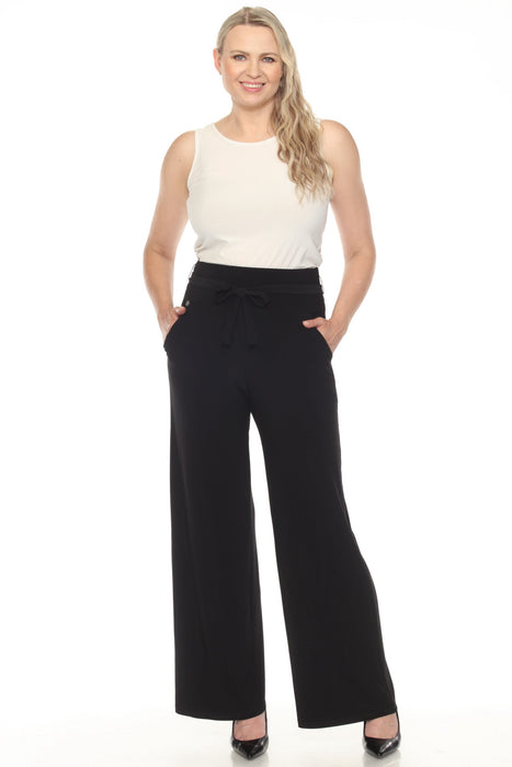Joseph Ribkoff Black Belted Pull On Wide Leg Pants 251249