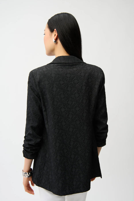 Joseph Ribkoff Black Textured Open Front Blazer 242034S26
