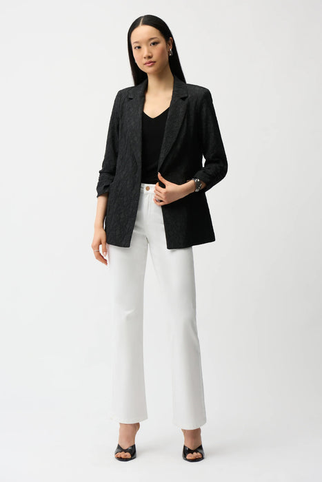 Joseph Ribkoff Black Textured Open Front Blazer 242034S26