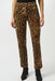 Woman wearing a leopard print straight pants