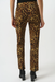 Joseph Ribkoff 253269 Black/Brown Animal Print Pull-On Straight Leg Pants