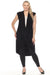 Joseph Ribkoff Style 251052 Black Cap Sleeve Longline Cover Up