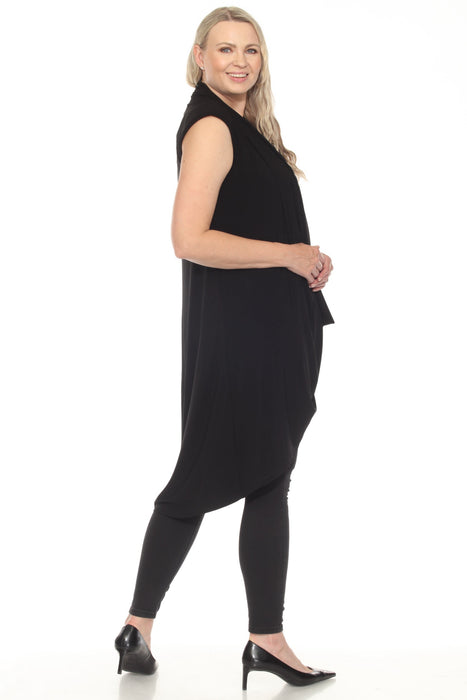 Joseph Ribkoff Black Cap Sleeve Longline Cover Up 251052