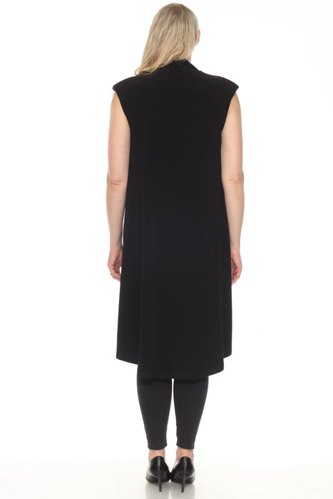 Joseph Ribkoff Black Cap Sleeve Longline Cover Up 251052