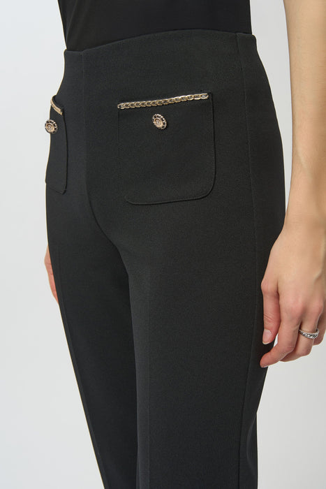 Joseph Ribkoff Chain Detail Pull On Straight Pants 254043