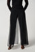 Joseph Ribkoff Style 234010 Black Chiffon Overlay Pull On Wide Leg Pants