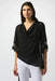 Joseph Ribkoff Style 251740 Black Cowl Neck Asymmetric Layered Top