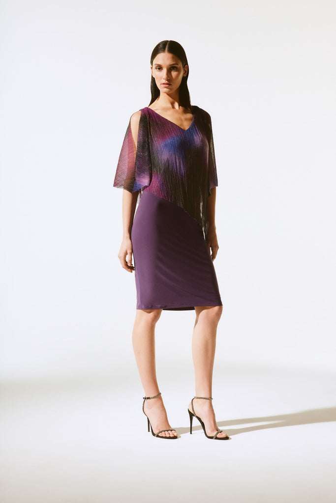 metallic overlay dress Metallic Pleated Overlay Sheath Dress