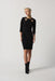 Joseph Ribkoff Style 233040 Black Cutout Detail 3/4 Sleeves Fitted Sheath Dress