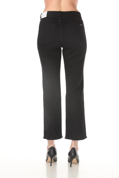 Joseph Ribkoff Black Cutout Embroidered Jeans 262981