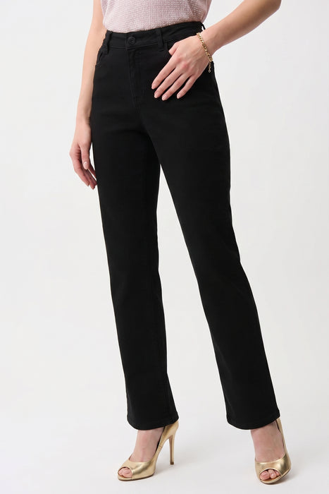 Joseph Ribkoff Black Denim Straight Leg Jeans 261994