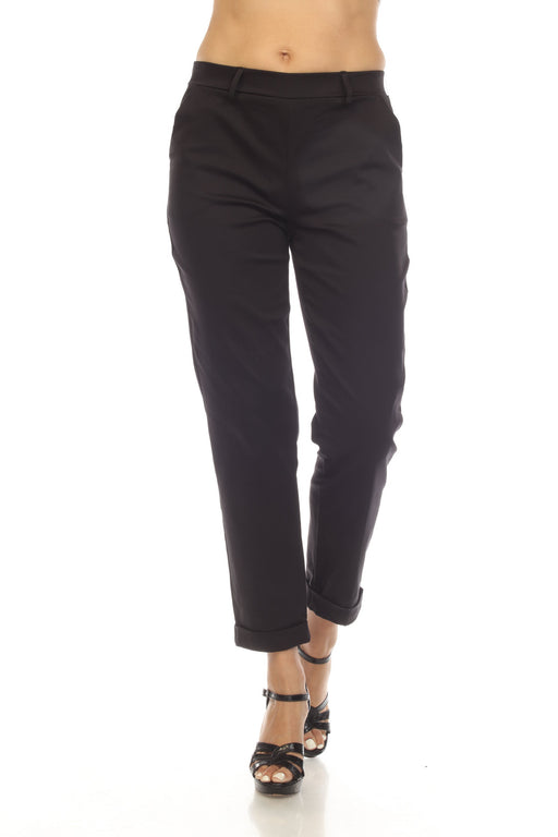 Joseph Ribkoff Style 232156 Black Pull On Roll-Up Cuff Ankle Pants