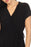 Joseph Ribkoff Black Elastic Waist Short Sleeve V-Neck Tunic Top 232027 NEW