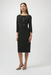 Joseph Ribkoff 254007 Black Embellished 3/4 Sleeves Sheath Dress
