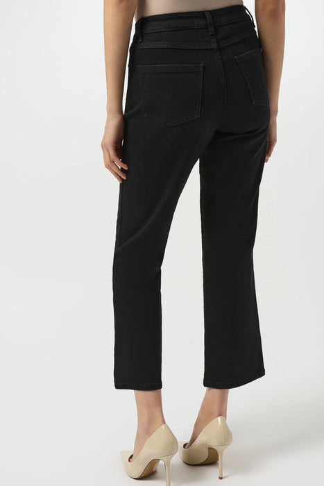 Joseph Ribkoff Black Embellished Cropped Denim Jeans 253986