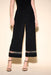 Joseph Ribkoff Style 233749 Black Embellished Mesh Insert Pull-On Culotte Pants