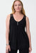 Joseph Ribkoff Style 231125 Black Front Pleat Detail Sleeveless Tunic Top