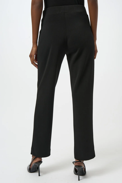 Joseph Ribkoff Black Front Slit Pull On Straight Pants 254185