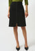 Joseph Ribkoff 253036 Black Front Zip Heavy Knit A-Line Skirt