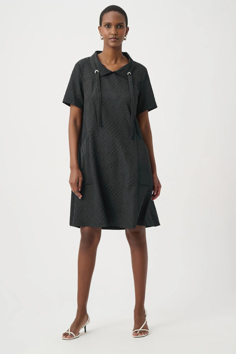 Joseph Ribkoff Geometric Textured Jacquard A-Line Dress 261027