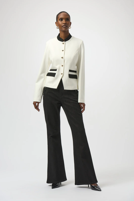Joseph Ribkoff Black/Gold High Waist Flared Jeans 254920