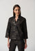Joseph Ribkoff Style 233232 Black/Gold Metallic Coated 3/4 Sleeve Jacket