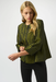 Joseph Ribkoff 253125 Black/Green Polka Dot Print Jacquard Swing Jacket