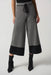 Joseph Ribkoff Style 233936 Black/Grey Color Block Pull-On Knit Culotte Pants