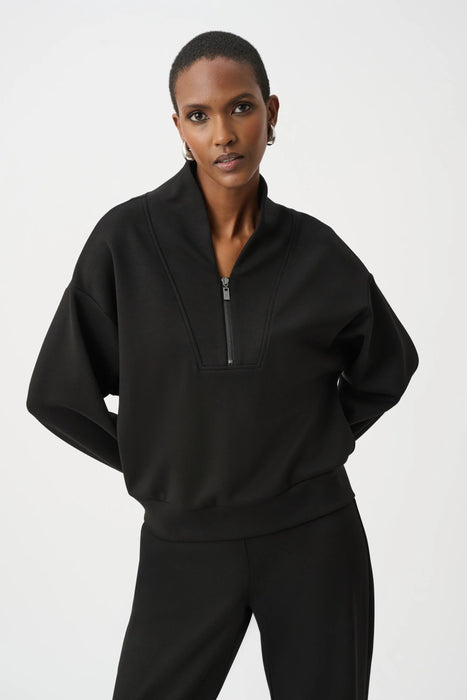 Joseph Ribkoff High Collar Quarter Zip Sweatshirt 261610