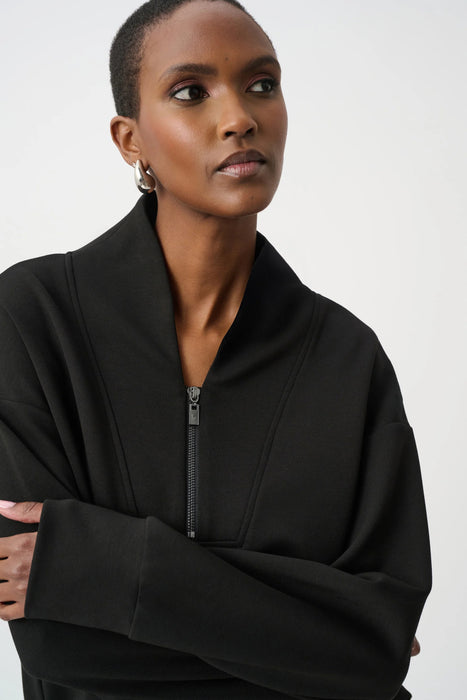 Joseph Ribkoff High Collar Quarter Zip Sweatshirt 261610