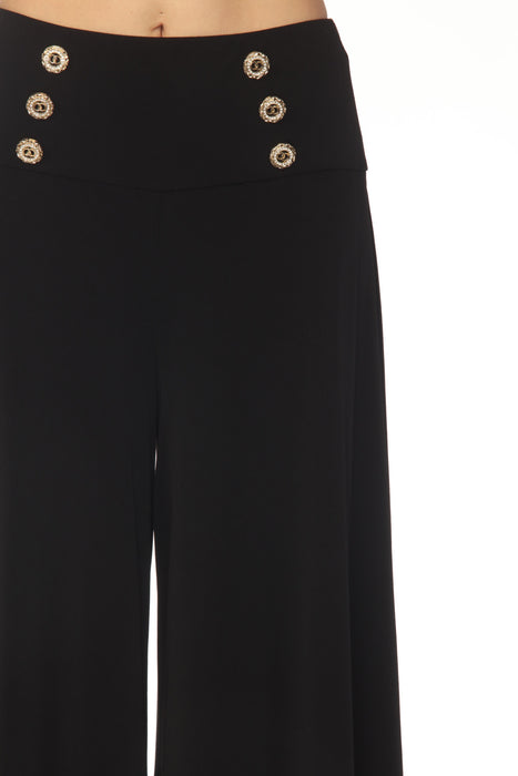 Joseph Ribkoff Black High Waist Flared Sailor Pants 254178