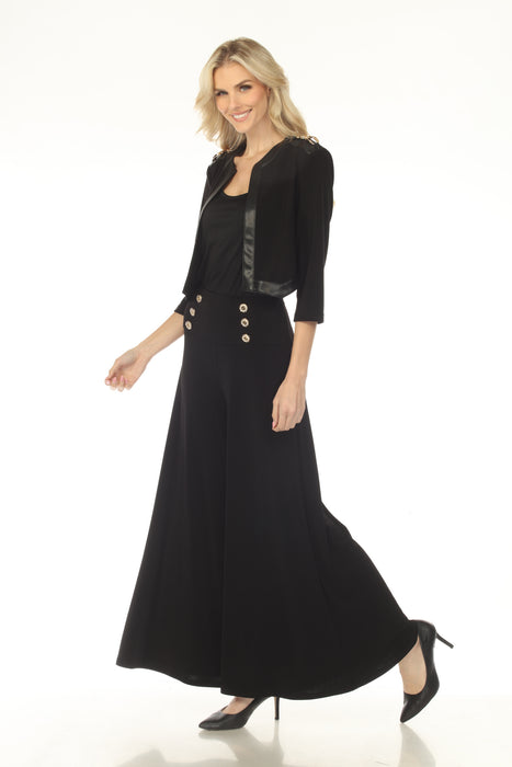 Joseph Ribkoff Black High Waist Flared Sailor Pants 254178