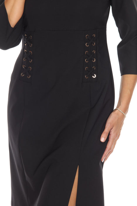joseph ribkoff black lace dress Joseph Ribkoff Black Sequins Lace Sleeveless Dress Style 243715
