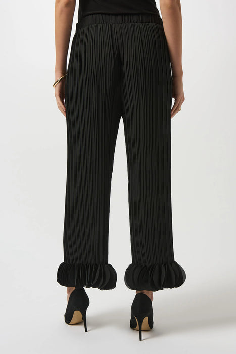 Joseph Ribkoff Black Lightweight Pleated Wide Leg Pants 253940